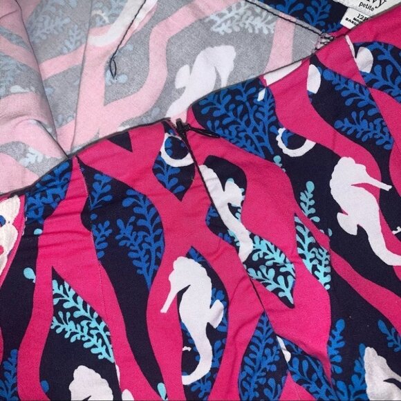 Crown‎  & Ivy Skort Seahorse Pink Blue Crochet Wrap Style Size 12 US Petite - Picture 8 of 9